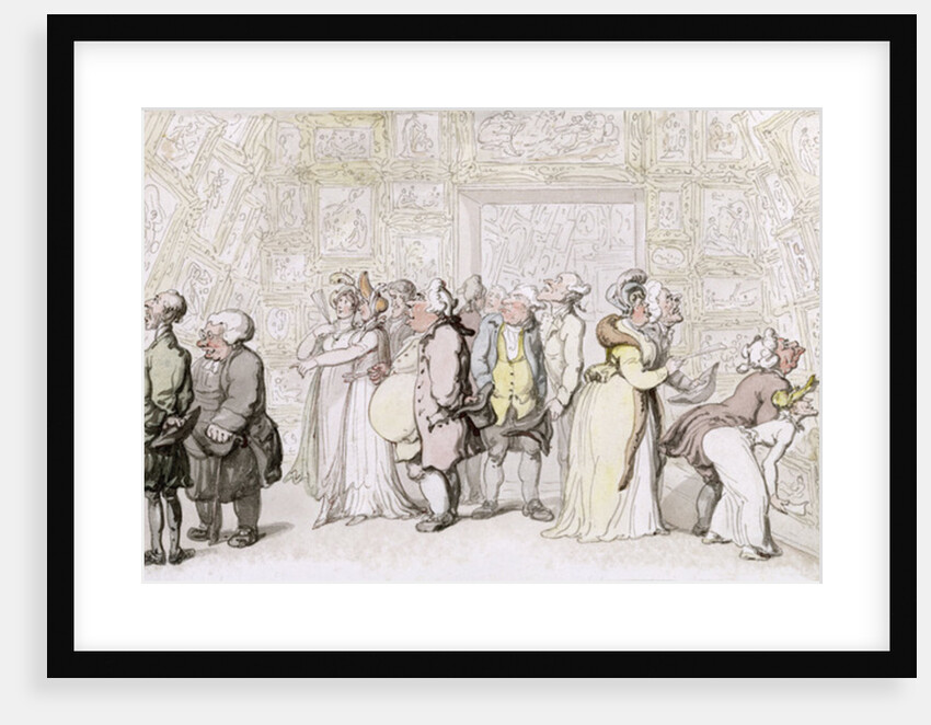 Viewing at the Royal Academy, c.1815 by Thomas Rowlandson