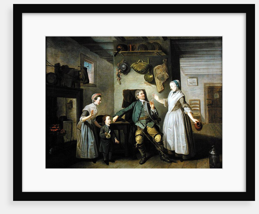 David Garrick and Mary Bradshaw in 'The Farmer's Return' by David Garrick, c.1762 by Johann Zoffany