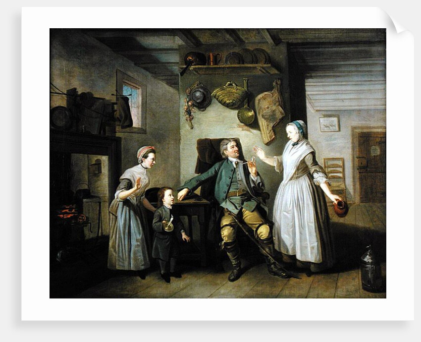David Garrick and Mary Bradshaw in 'The Farmer's Return' by David Garrick, c.1762 by Johann Zoffany