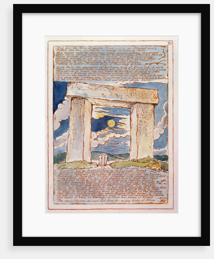 And this the Form of Mighty Hand... by William Blake