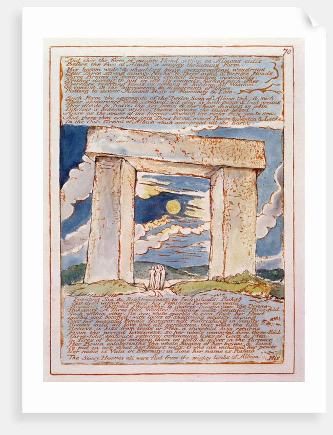 And this the Form of Mighty Hand... by William Blake