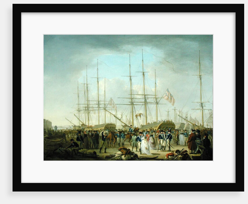 Hussars Embarking at Deptford by William Anderson