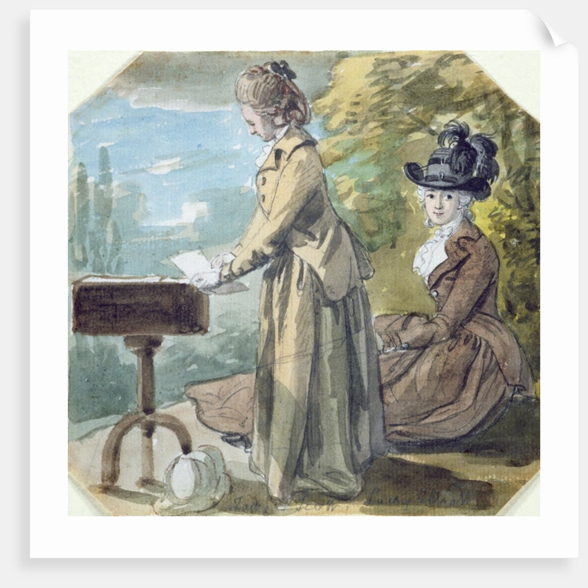 Lady Francis Scott and Lady Elliot, c.1770 by Paul Sandby