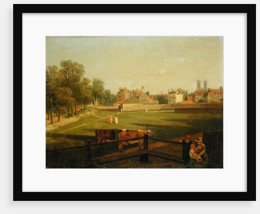 A Western View of Part of Westminster and Bird Cage Walk, from Mill House by George Arnald