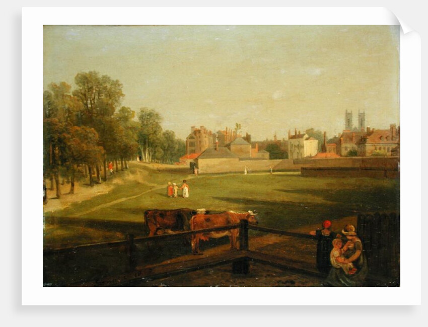 A Western View of Part of Westminster and Bird Cage Walk, from Mill House by George Arnald