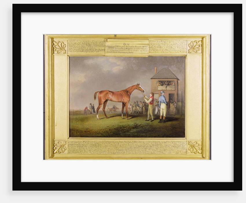 Portrait of 'Quiz', the property of Lord Rous, after his last race at Newmarket by Henry Bernard Chalon