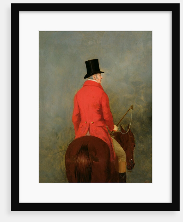 Portrait of Thomas Cholmondeley, first Lord Delamere, on his Hunter: A study for 'The Cheshire Hunt at Tatton Park' by Henry Calvert