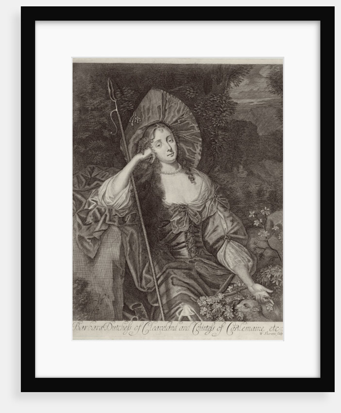 Barbara Duchess of Cleaveland as a Shepherdess engraved by William Sherwin, 1670 by Peter Lely