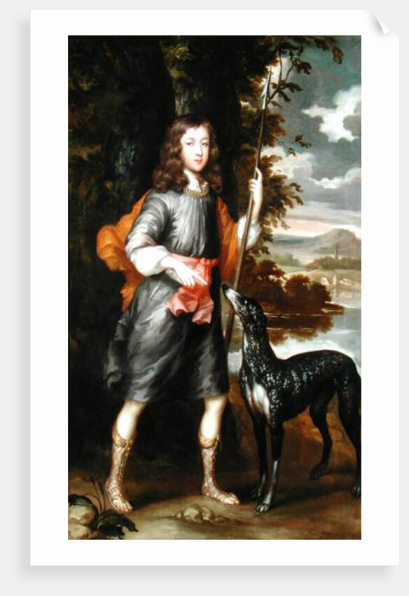A Boy with a Spear and a Hound, c.1685 by William Wissing or Wissmig
