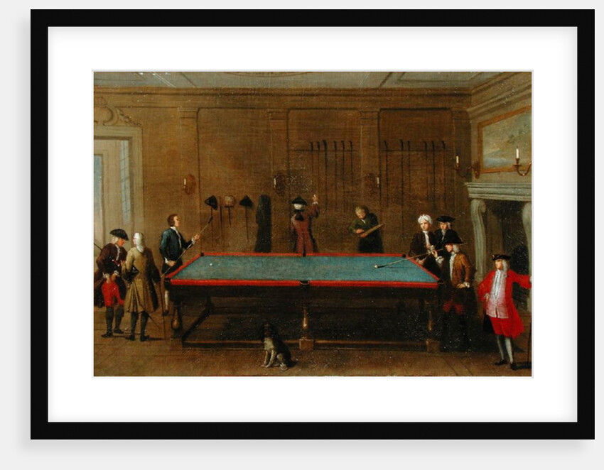 The Billiard Room ca 1725 by School English