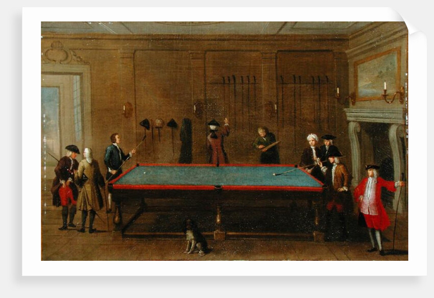 The Billiard Room ca 1725 by School English