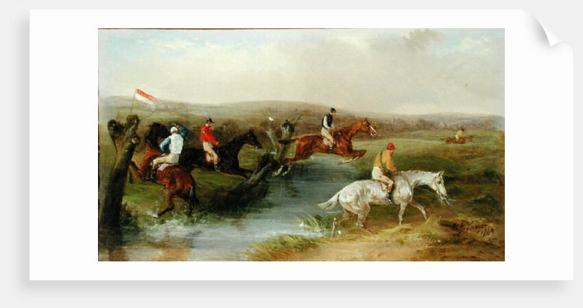 Steeplechasing: The Hurdle, 1869 by William Joseph Shayer