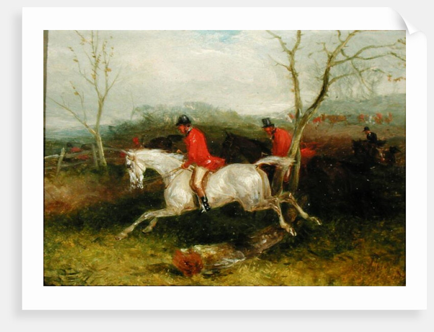 Foxhunting: Coming to a Fence by William Joseph Shayer