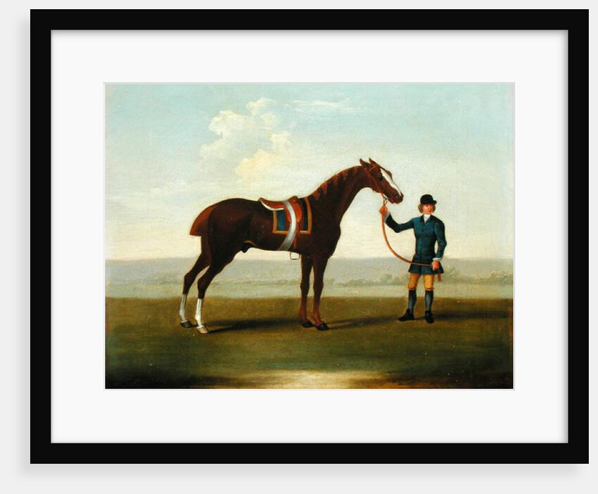 A Chestnut Horse held by a Groom by James Seymour
