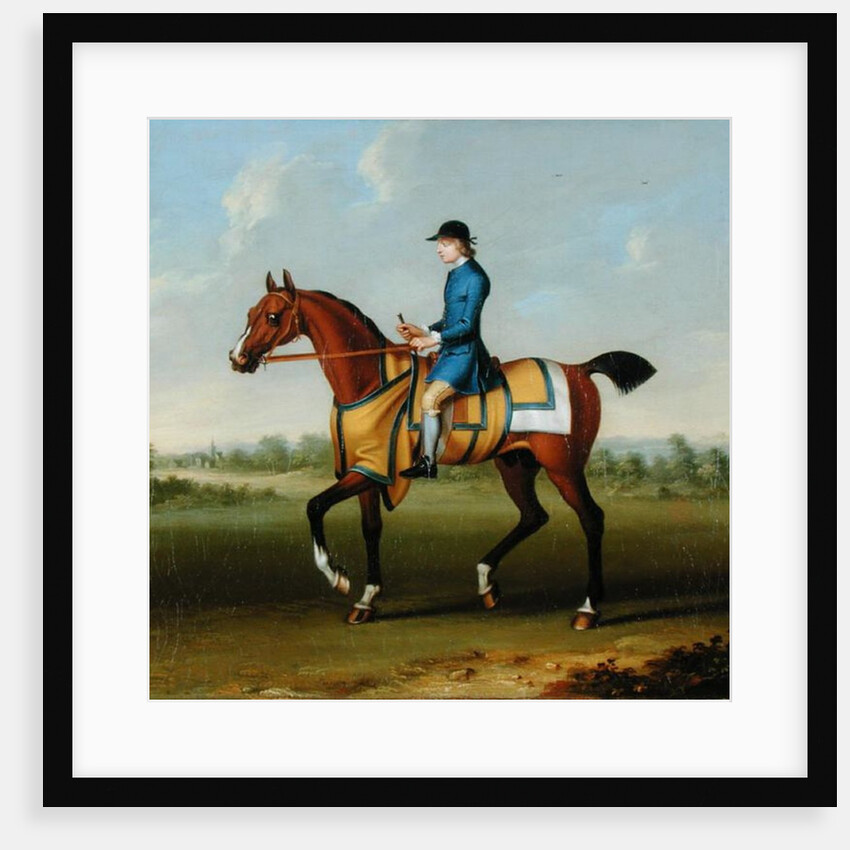 A Bay Racehorse with Jockey Up by James Seymour