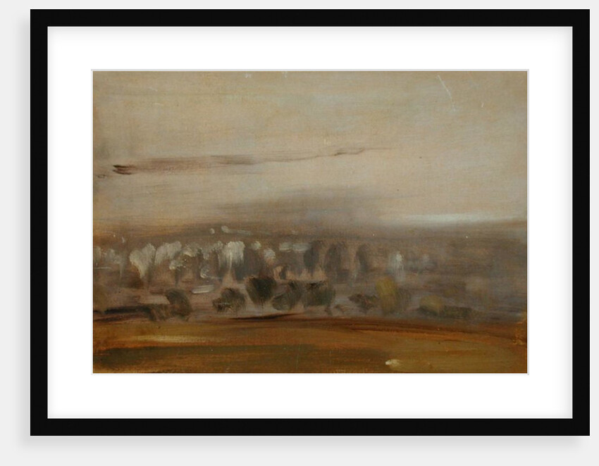 Landscape with Trees on a Slope previously attributed to J.M.W. Turner and also attributed to Peter de Wint by English School