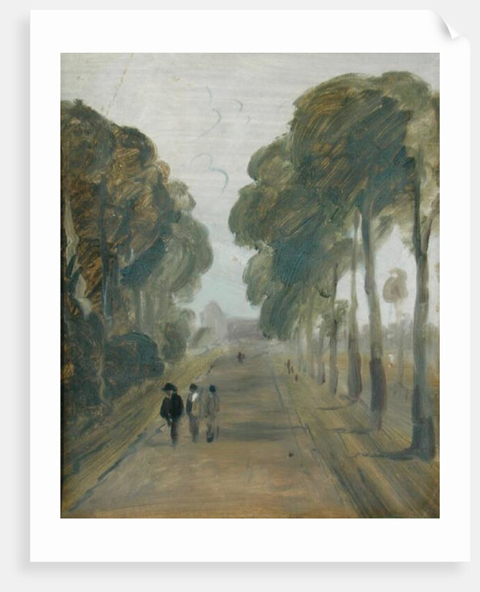 Avenue of Trees with Figures, previously attributed to J.M.W. Turner and also attributed to Peter de Wint, 1805-10 by English School