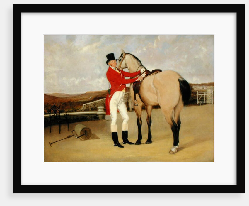 James Taylor Wray of the Bedale Hunt with his Dun Hunter by Anson A. Martin