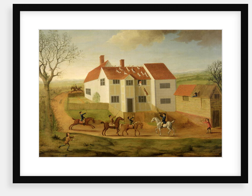 John Sidey and his Hounds at a Farmhouse near Hadleigh, Suffolk by James I Dunthorne