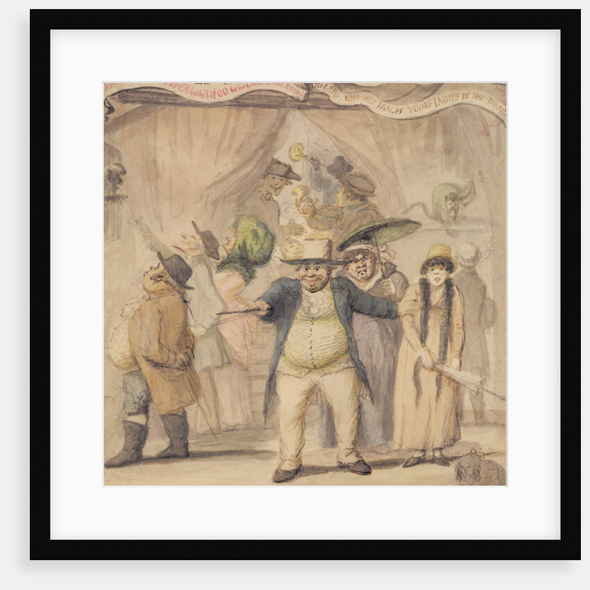 Entrance to Pidcock's Exhibition Tent at a Fair by Henry William Bunbury