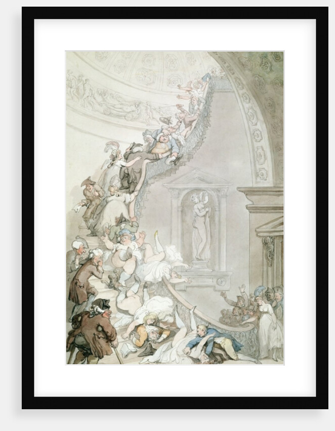 The Exhibition 'Stare-Case', Somerset House, c.1800 by Thomas Rowlandson
