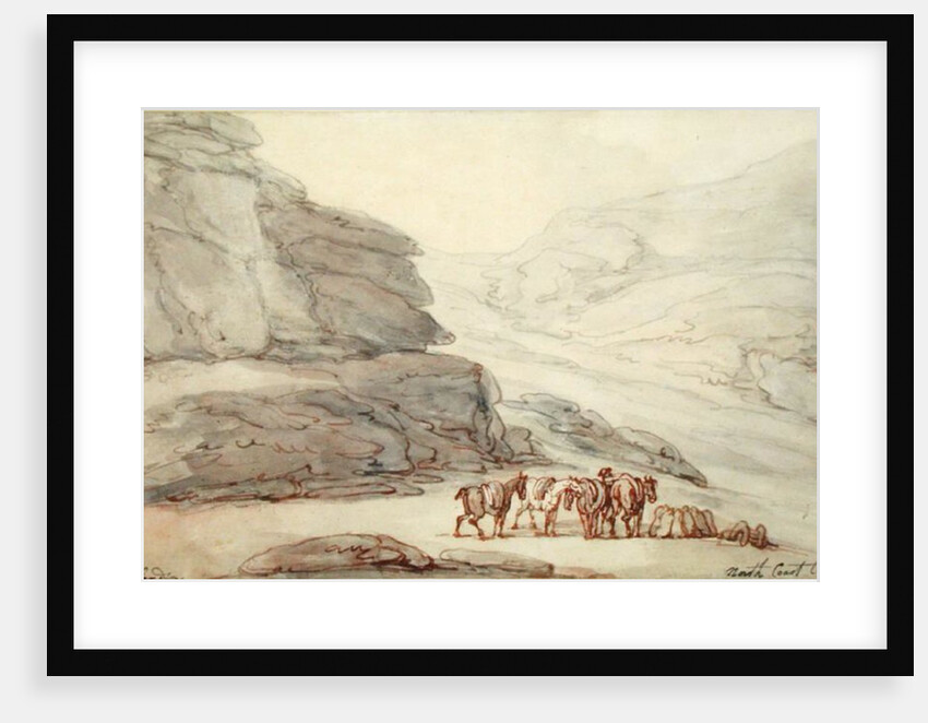 Rocky scene on the North Coast, Cornwall by Thomas Rowlandson