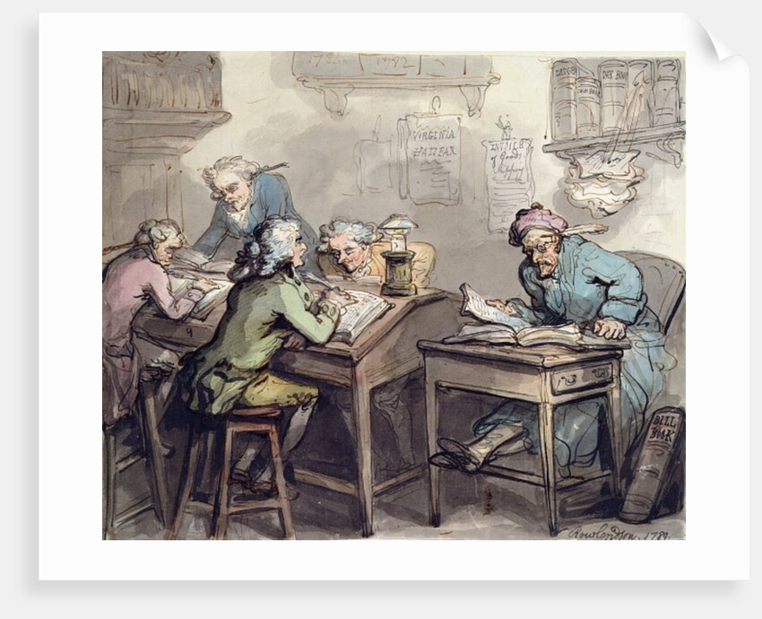 A Merchant's Office, 1789 by Thomas Rowlandson