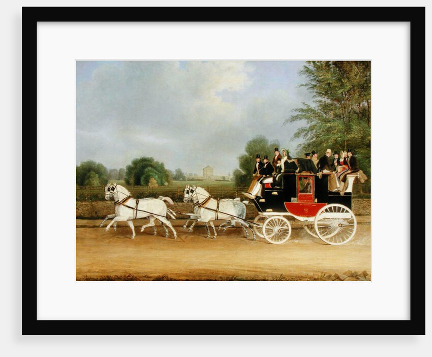 The London-Farringdon Coach Passing Buckland House, Berkshire by James Pollard