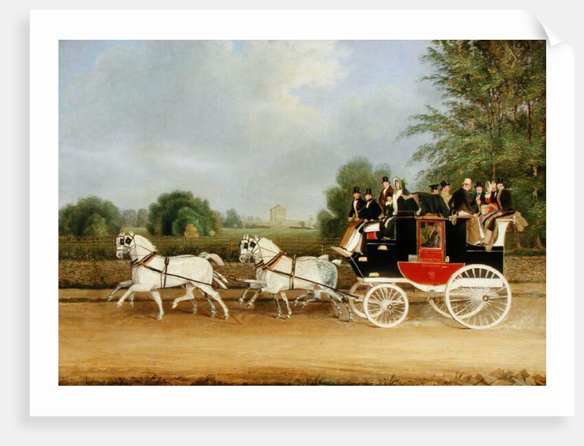 The London-Farringdon Coach Passing Buckland House, Berkshire by James Pollard