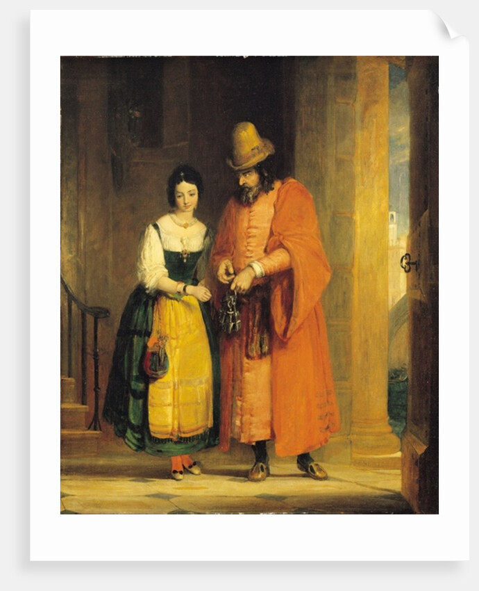 Shylock and Jessica from 'The Merchant of Venice', Act II, Scene ii, 1830 by Gilbert Stuart Newton