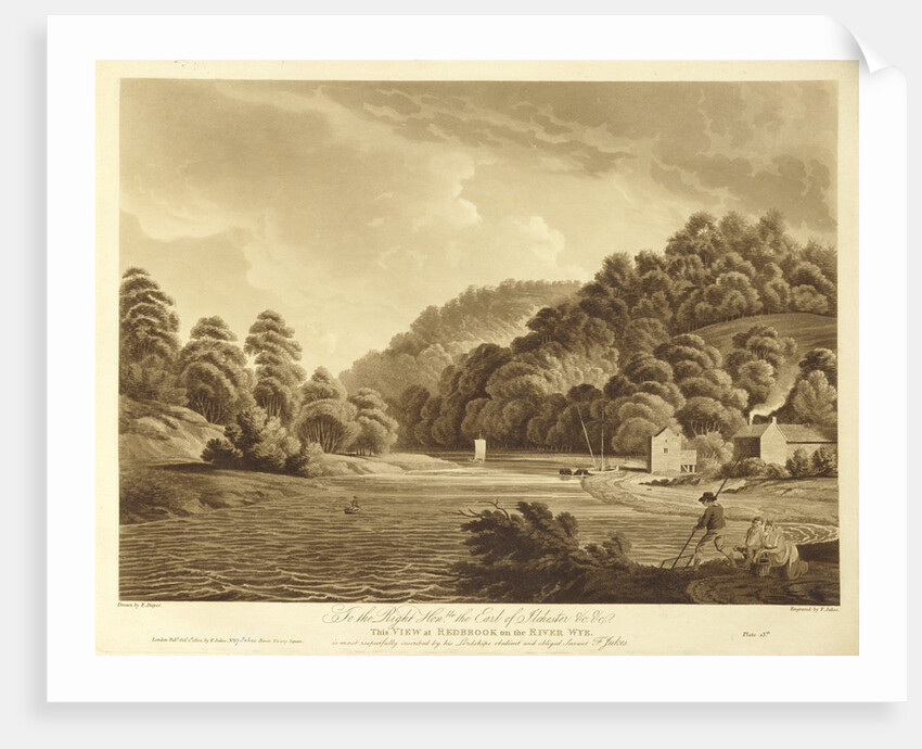View at Redbrook in the River Wye by Edward Dayes