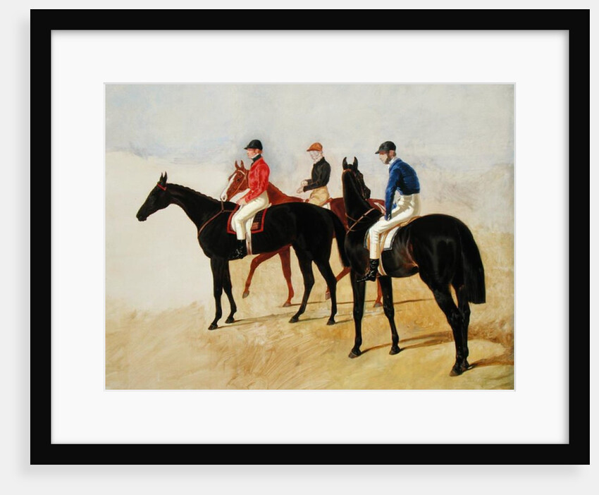 Study of Three Steeplechase Cracks: Allen McDonough on Brunette, Tom Oliver on Discount and Jem Mason on Lottery by John Frederick Herring Snr