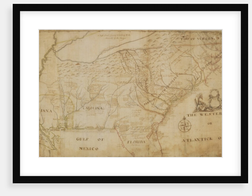 Map of the Southeastern part of North America, 1721 by William Hammerton