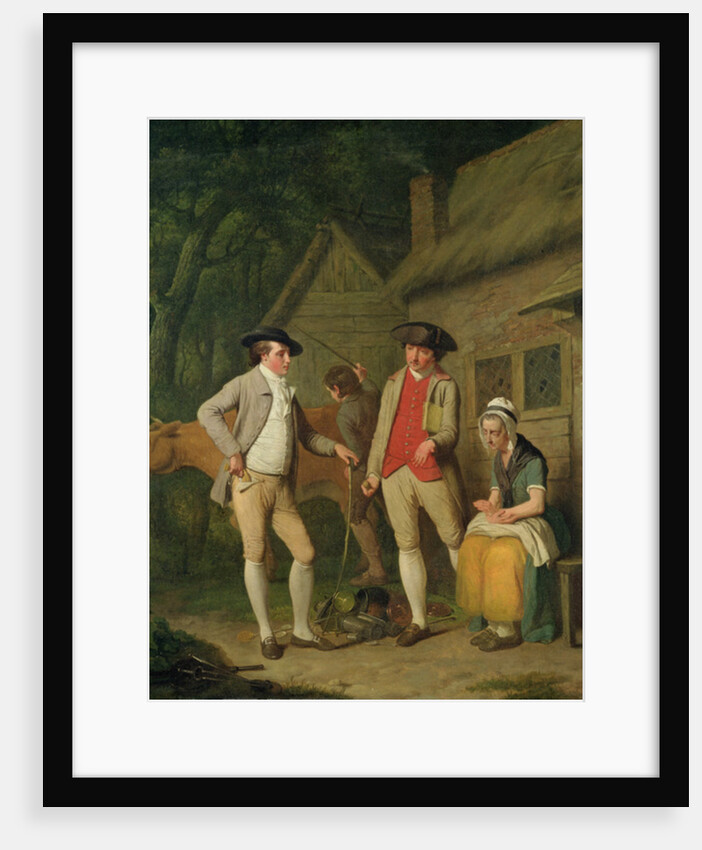 Widow Costard's Cow and Goods, Distrained for Taxes, are Redeemed by the Generosity of Johnny Pearmain, 1782 by Edward Penny