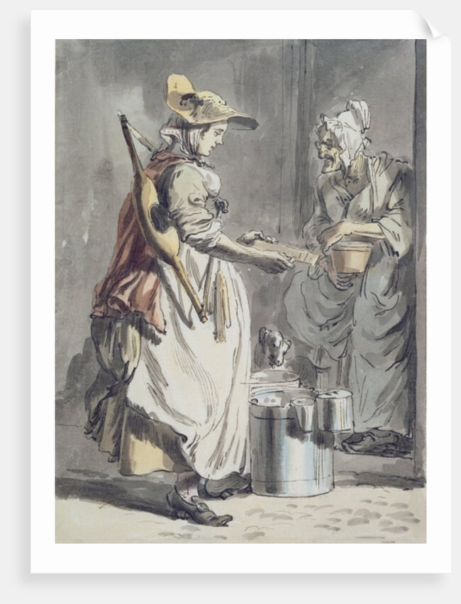 London Cries: A Milkmaid, c.1759 by Paul Sandby