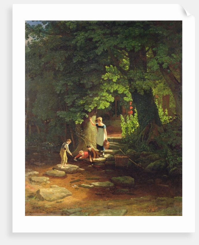 Children by a Brook, c.1822 by Francis Danby
