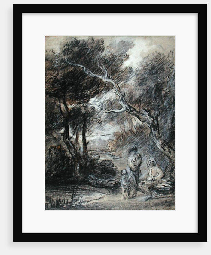 Wooded Landscape with Figures, c.1788 by Thomas Gainsborough