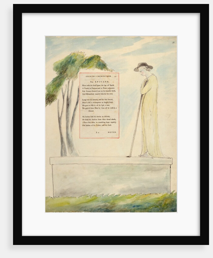 A Shepherd Reading the Epitaph by William Blake