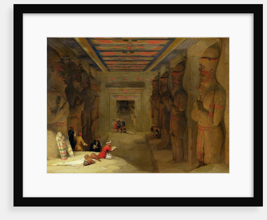 The Hypostyle Hall of the Great Temple at Abu Simbel, Egypt, 1849 by David Roberts