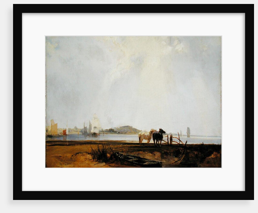 Landscape near Quilleboeuf, France, c.1824-25 by Richard Parkes Bonington