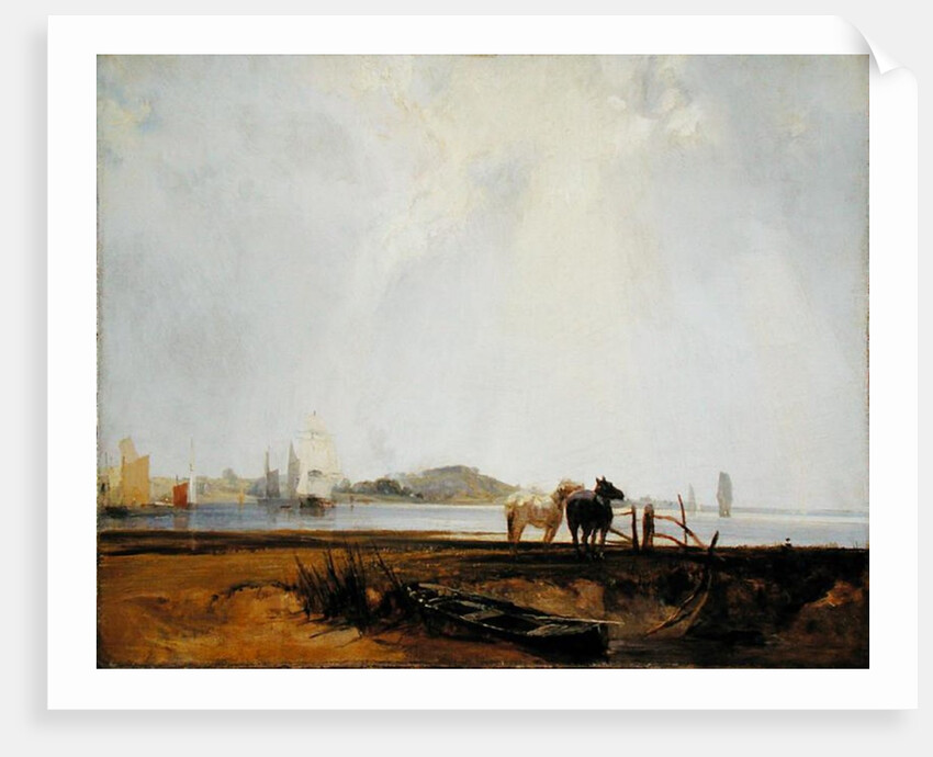 Landscape near Quilleboeuf, France, c.1824-25 by Richard Parkes Bonington