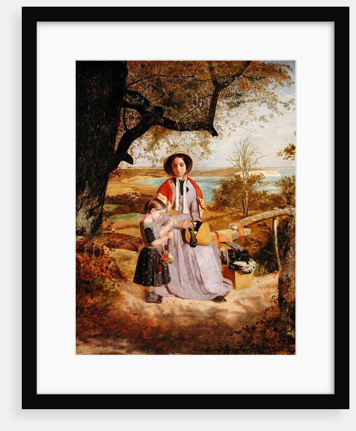 Mother and Child by a Stile, with Culver Cliff, Isle of Wight, in the distance, c.1849-50 by James Collinson