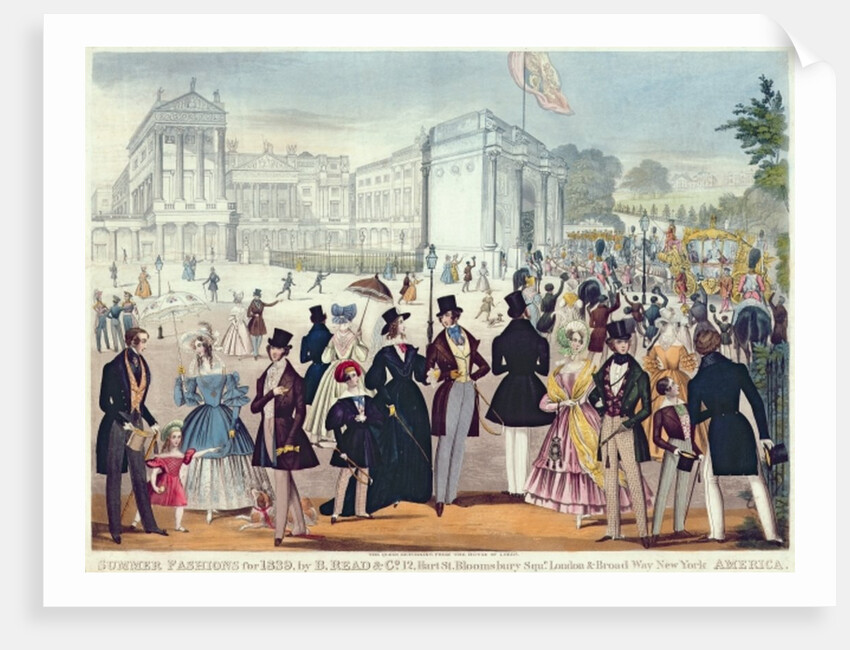 The Queen's Return from the House of Lords, 1839 by English School