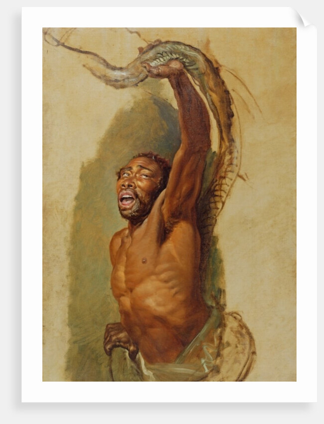 Man Struggling with a Boa Constrictor, Study for 'Liboya Serpent Seizing its Prey', c.1803 by James Ward