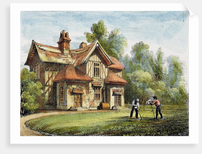 Queen's Cottage, Richmond Gardens by George Ernest (after) Papendiek
