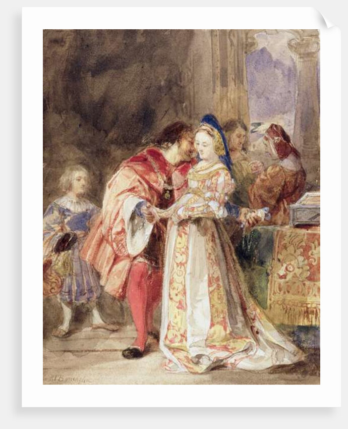 Portia and Bassanio, c.1826 by Richard Parkes Bonington