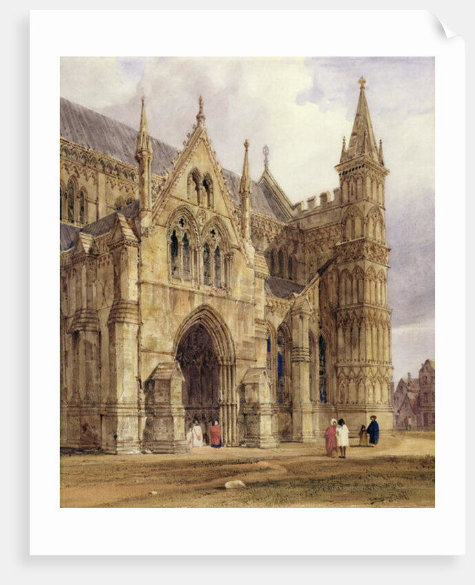The North-West Porch of Salisbury Cathedral, 1832 by Thomas Shotter Boys