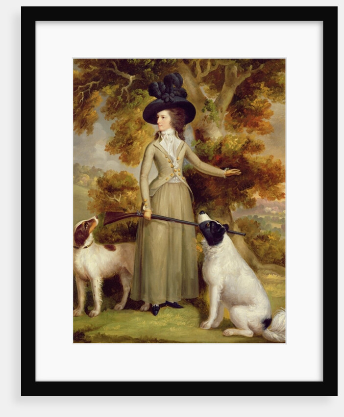 The Countess of Effingham with Gun and Shooting Dogs, 1787 by George Haugh