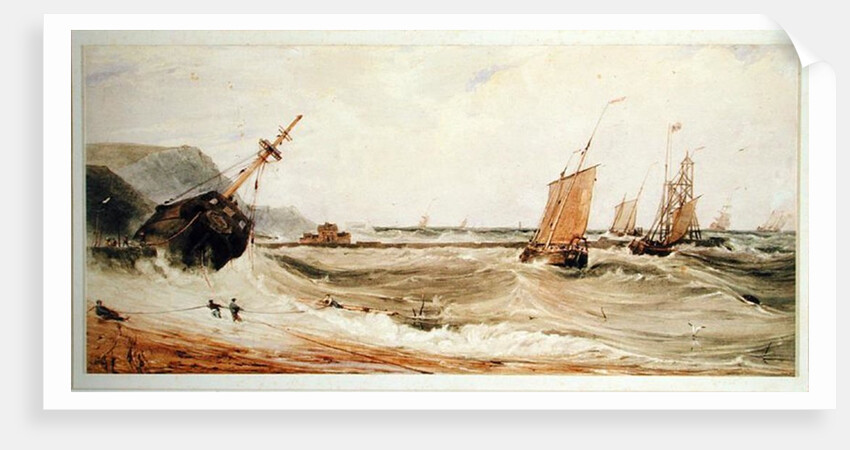 Boulogne Harbour by Francois Louis Thomas Francia