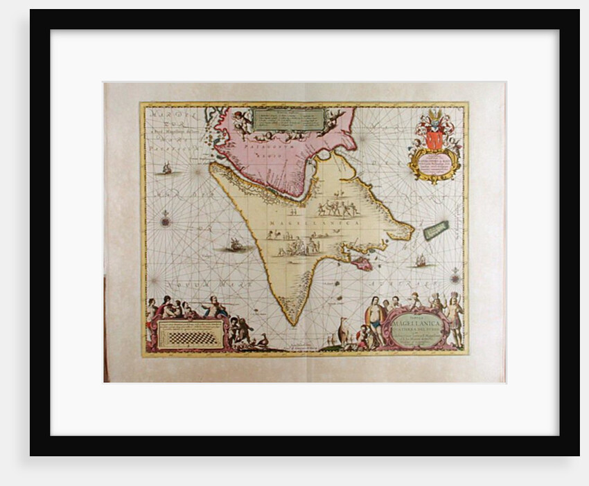 Tabula Magellanica, Quatierrae del Fuego by Pieter and Valk Gerard (1651-1726) Schenk